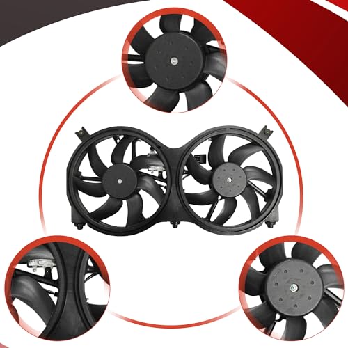 PartsFlow Radiator and Condenser Cooling Fan with Control Module for 2013 Infiniti Jx35 for 2013 2014 2015 2016 2017 2018 Nissan Pathfinder for 2014 2015 2016 2017 2018 2019 Infiniti Qx60 - color: With Control Module