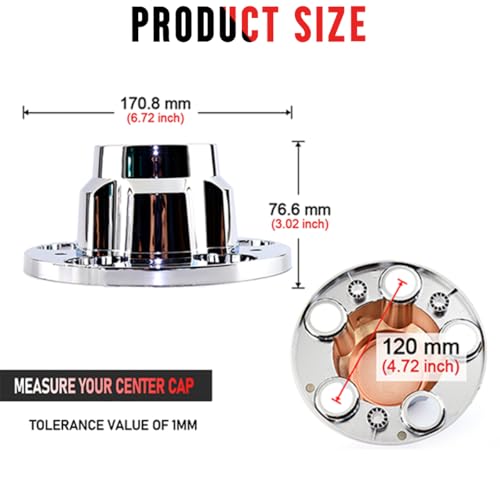 RTRHINOTUNING 4PCS 6 3/4" Wheel Center Caps 5 Lug for 15" Rally Wheel Jimmy 10 Van 20 Van Suburban 15649145 560-1095 Chrome Hub Caps - color: Chrome
