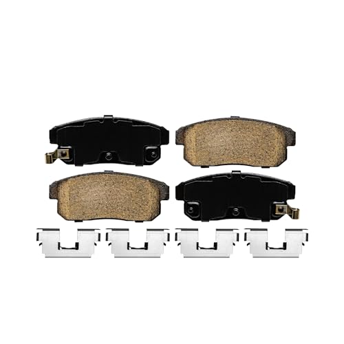 Detroit Axle - Rear Ceramic Brake Pads with Hardware Set Replacement - size: 4P1202010/Kit