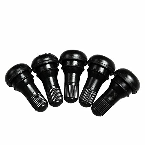 BLACKHORSE-RACING 25 Pack TR412 Rubber Tire Snap-in Short Valve Stem - size: TR412-25pcs