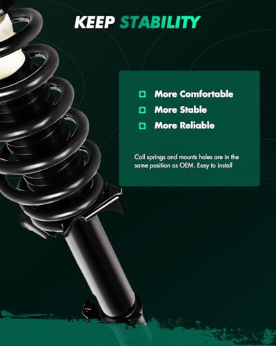 SCITOO Acura TSX 2009-2012 자동차 교체 스트럿 172771 172770-2PC용 Front Complete Struts 어셈블리 충격 흡수 장치