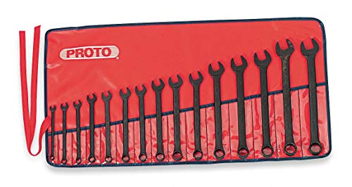 Proto - 15Piece Black Oxide Metric Combination ASD Wrench Set - 12 Pt. (J1200F-MBASD)