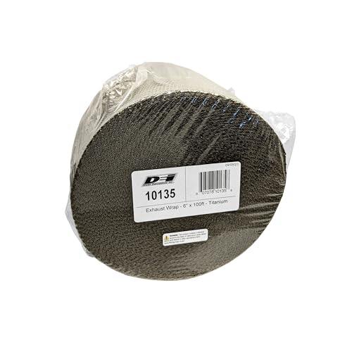 Design Engineering Titanium Exhaust Wrap 6" x 100' | Lava Rock Technology - color: Titanium, size: 6" x 100'