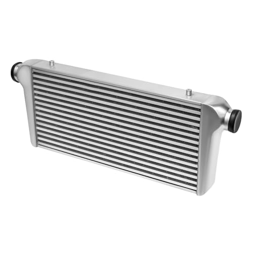 Universal Intercooler Aluminum Intercooler Front Mount 2.5" Inlet & Outlet Direct Replacement for Universal Car Silver (31x12x3" 2.5") - size: 31x12x3" 2.5"