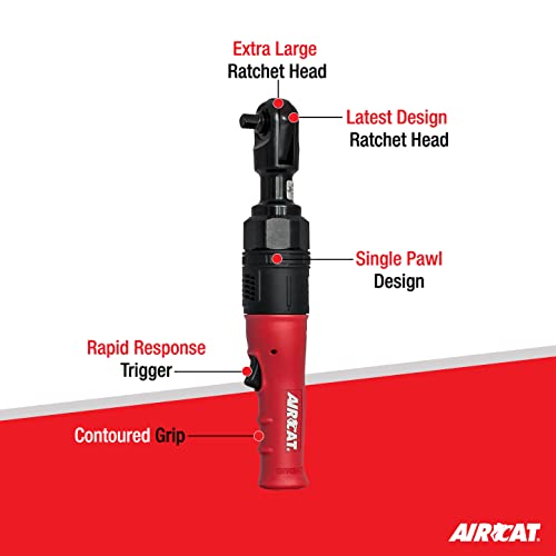 AIRCAT 805-HT-5 1/2" High Torque Ratchet Wrench, 180 RPM - size: 1/2-Inch