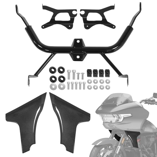 Side Fairing Panel Bracket Kit for Harley CVO Road Glide ST - color: Carbon Fiber Pattern