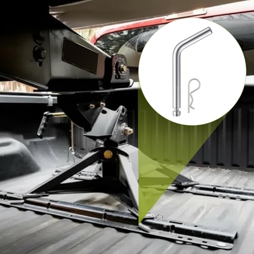 10 Pack Replacement 5th Wheel Pins & Clips, 1/2-inch Diameter Galvanized Pin and Clips for Wheel Hitch Rail Gooseneck Hitches