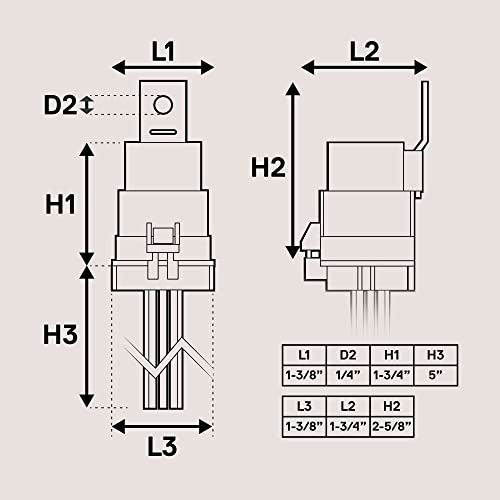True MODS 5 Pack Bosch Style 5-Pin 12V Waterproof Relay Kit SPDT 30/40 Amp - size: 5 Pack