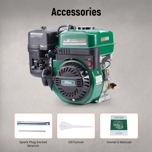 maXpeedingrods 7HP 212cc Gas Engine, 4 Stroke OHV Horizontal Shaft - style: 212cc+Recoil Start
