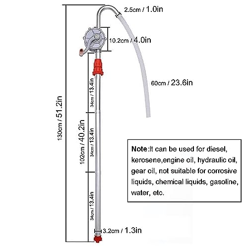 LYCARESUN 15 to 55 Gallon Drum Pump,Aluminum Hand Fuel Pumps - style: Aluminium