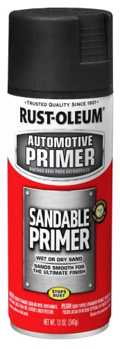 Rust-Oleum Automotive Sandable Primer Spray, Flat Black - color: Black, size: 12 Ounce (Pack of 1)