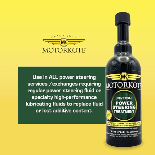 MotorKote Universal Power Steering Treatment | Full Synthetic Fluid | Prevents Wear & Corrosion | Compatible with All Systems | 16 Fl oz., 6-Pack
