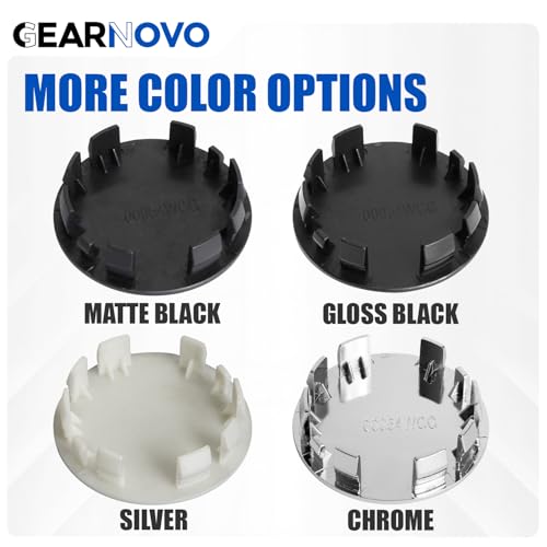 2.4Inch 62MM Wheel Center Caps, Pack of 4 (Silver, Outer 62MM, Inner 56MM) - color: Silver, size: Outer 62MM , Inner 56MM (3.3MM Clip)