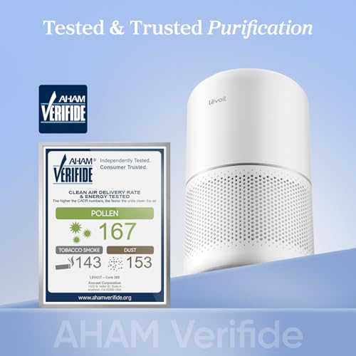 Levoit Air Purifier for Home Pets Hair Allergies in Bedroom Quiet Purifiers - color: White, style: Core 300-P 2Pack