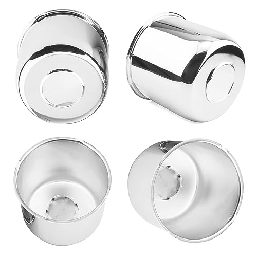 4Pcs 4.90 inch Trailer Wheel Center Caps Push Through Fit 4.88-4.9in Center Bore Truck Trailer RV SUV Wheels Rims, Steel Chrome Hub Covers - color: Chrome Silver, size: 4.9in Hub Hole, 4.33in Tall