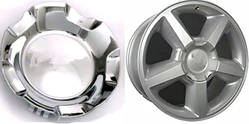 4PC for Chevy Wheel Center CAPS Silverado Tahoe Suburban Avalanche 2007-2013 Silver# 9595152 9597686 (4pac Matte Silver) - color: 4pac MATTE SILVER