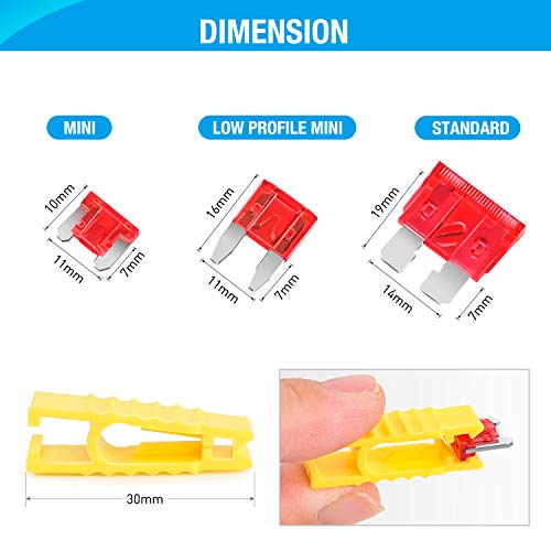 Nilight 272PCS Regular Mini and Low Profile Mini Blade Fuse Assortment Kit