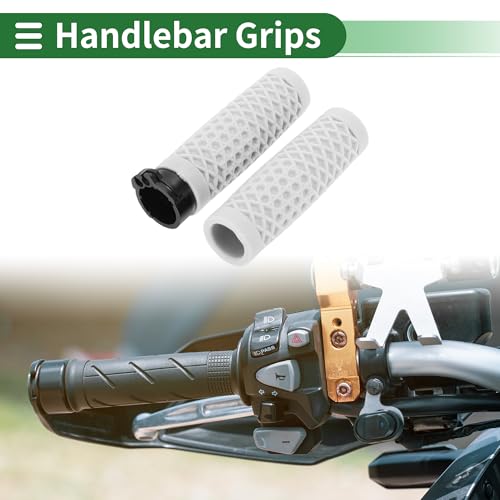 Motoforti 1" 25mm 1.1" 28mm Motorcycle Hand Grips Cover Kit Non Slip TPU Handlebar Cover for Motorcycle Scooter Bicycle ATV White 1 Set - color: White