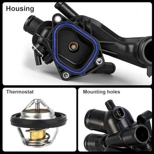 Engine Coolant Thermostat Housing Assembly Compatible with Mini Cooper 2011-2016,Cooper Countryman 2011-2017,Cooper Paceman 2013-2016 1.6L,Replace for# 11537647305 11537588876 902-5188 - size: 902-5188