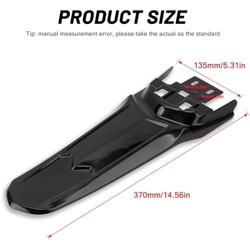 XINGWU Long Rear Fender for Surron Light Bee X Segway X160/X260 Back Fender Mud Guard Protector for Surron Part Ebike Accessories Black - size: Long Rear Fender, style: Black