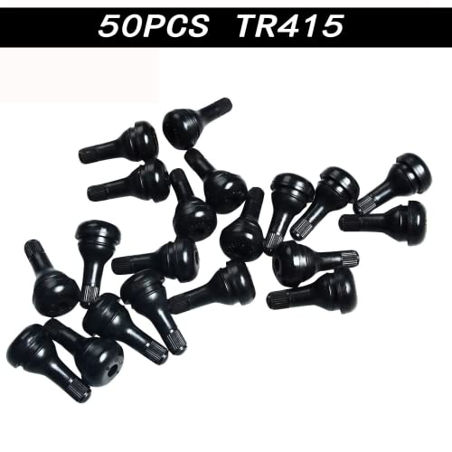 25pcs TR415 Black Snap-in Tire Valve Stem 1-1/4".625" Valve Hole Short - size: TR415