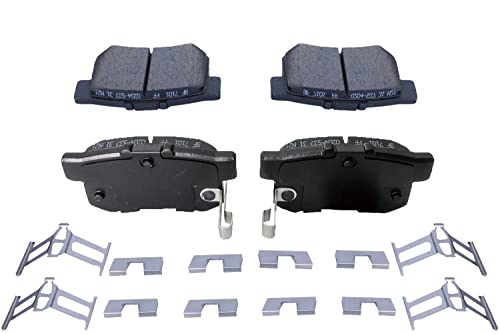 D537 Premium Ceramic Rear Brake Pad Replacement for 2002-15 Civic,2011-15 Honda CR-Z,1991-2007 Accord,2004-08 TSX,2013-18 ILX,2010-13 Suzuki Kizashi Hardware Fit Included - style: D537