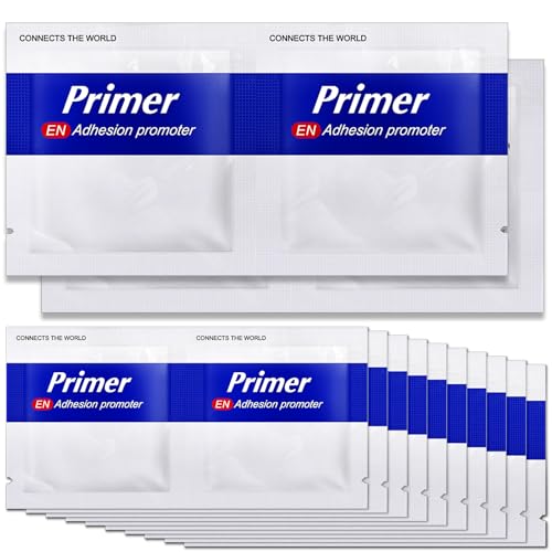 24Pcs Adhesion Promoter Wipes for Double Sided Tape, High Bond Adhesive Primer for Automotive ABS Plastic, Molding Tape, Car Spoiler, Exterior Trim, Vinyl Wrap Edges & Decals