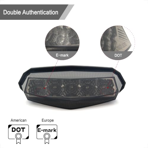 Universal 10 LED Rear Tail Light Brake Stop Running Light for Standard Sport ATV Quad Dirt Bike (Smoke) - color: Smoke