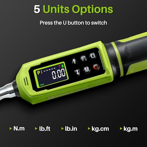 Digital Torque Wrench 3/8"Drive-0.66-44.25Ft.Lb for Bike Motorcycle - size: 3/8" 0.66-44.25 Ft-Lb