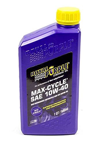 Royal Purple (06315-6PK Max-Cycle 10W-40 High Performance Synthetic Motorcycle Oil - 1 Quart, (Case of 6) - size: 1 Quart, Case of 6
