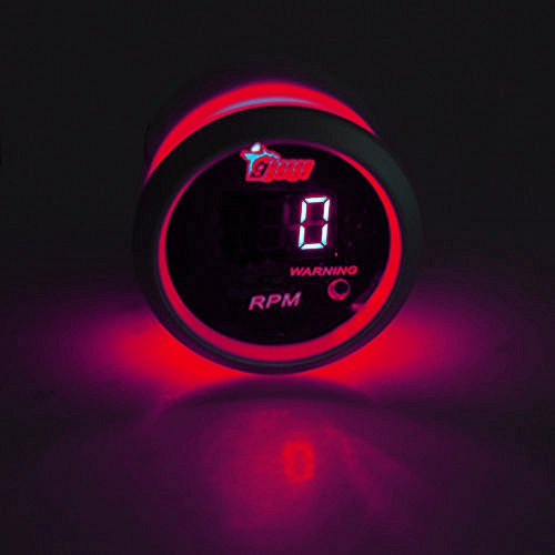 ESUPPORT 자동차 2인치 52mm 디지털 타코 게이지 RPM 타코미터 게이지 미터 0-9999 - color: 타초 게이지