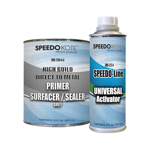Speedokote Direct to Metal High Build 2.1 VOC 2K Urethane Primer Grey Quart Kit, SMR-2200G/222-Q