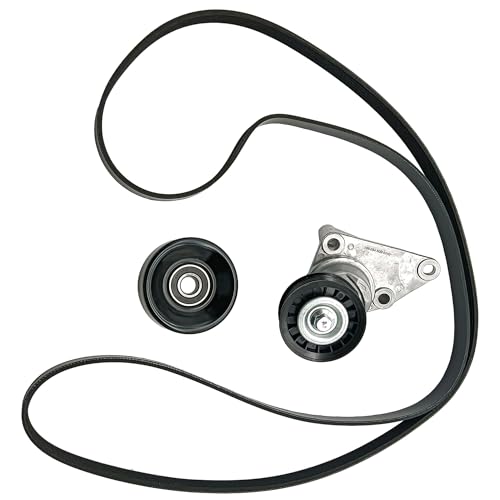 Serpentine Belt Tensioner and Idler Pulley Kit For GMC Chevrolet Hummer - size: 90K-38158D