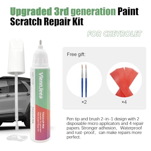 3rd-Generation for Chevrolet Touch Up Paint for Cars 2-in-1 Pen - color: Riptide Blue Metallic(GJV/WA121J) for 2026 Silverado/2025 Silverado/2026 Silverado EV/2025 Silverado EV/2024 Equinox/2026 Equinox EV/2025 Equinox EV/2024 Blazer/2026/2025 Blazer EV