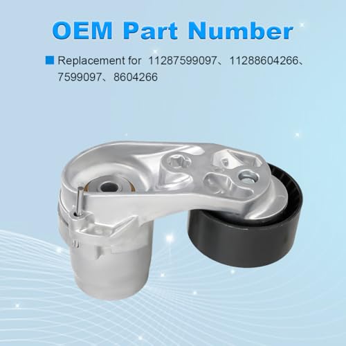 Belt Tensioner Assembly with Pulley Compatible with BMW 335i 2013-2015 - size: 11288604266