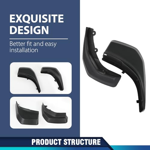 PIT66 Mud Flaps Fit Range Rover Evoque 2012-2018 Round Rear Pipe - size: Fit Rover Evoque 2012-2018