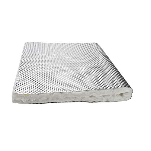 AC PERFORMANCE Reduce Radiant Heatshield Armor 2' Long x 1' Wide x 1/2" Thick Exhaust Pipe Multipurpose Heat Shield, Fiberglass Laminated Aluminum - color: Fiber Glass Insulation, size: 2' L x 1' W