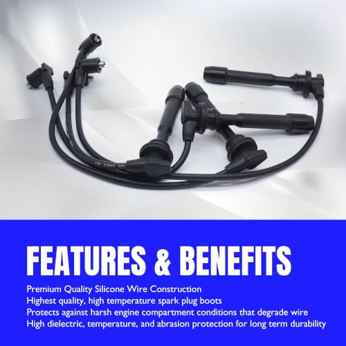 ST-4239 7mm Ignition Spark Plug Wire Compatible with Hyundai Elantra - style: 2750123A00