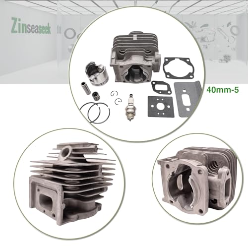 40mm 44mm Cylinder Assembly Piston Assembly for 43cc 47cc 49cc 2 Stroke Engine with Cylinder Piston Ring Circlip Gasket Piston Pin Needle Bearing Spark Plug (40mm-5, Cylinder) - color: 40mm-5, size: Cylinder