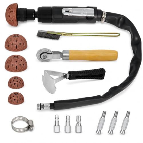 Air Tire Repair Polish Patch Kit with 2500RPM Air Tire Buffer