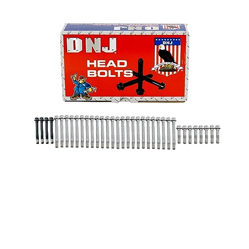 DNJ HGB3181 Engine Cylinder Head Gasket Set with Head Bolt Kit, Complete Repair Set for 2001-2007 Chevrolet C3500HD 8.1L 496cid V8 OHV