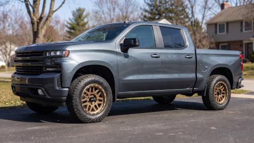 RockTrix RT110 17 Inch Wheel 17x9 6x139.7 6x5.5, 12mm Offset, Matte Bronze - color: Matte Bronze, size: 17x9 -12mm offset
