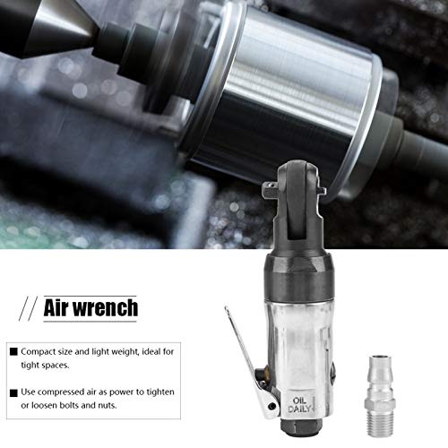 Pneumatic Air Ratchet Wrench, Square Drive Professional Tool, Lever Control, Lightweight and Compact, Ideal for Tight Spaces, Suitable for Shipbuilding, Machinery, Auto Industry (3/8) - size: 3/8