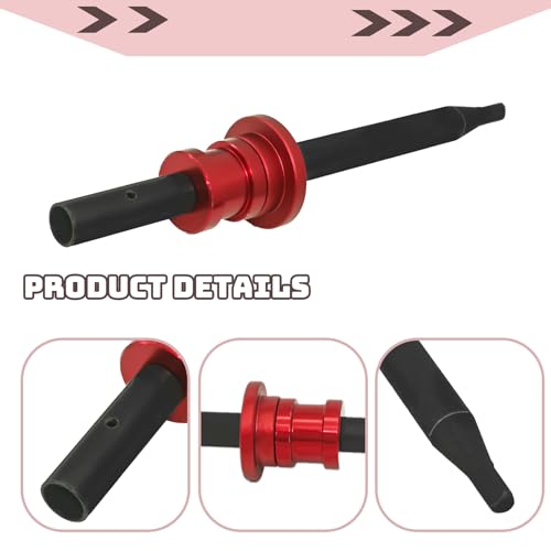 Oil Pump Primer Tool for GM Chevy V6 V8 Engines, Compatible with SBC 350 327 305 307 283 & BBC 454 Small and Big Block, Works with 3/8" or 1/2" Chuck Hand Drill, - color: Red