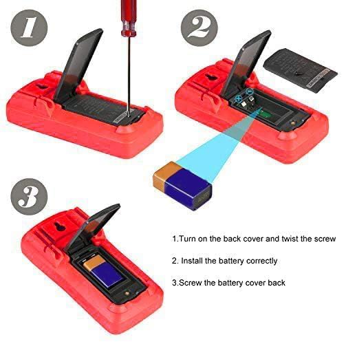 6000 Counts TRMS Auto Ranging Digital Multimeter, Red - color: Red