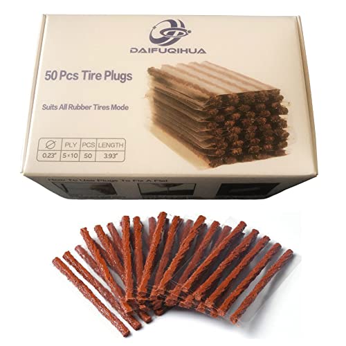 50 Pcs Tire Plugs, The Strings of Tire Repair Kit, Tire Patch Plugs, Plugs to Fix A Flat, Suits Car, ATV, UTV, Motorcycle, Wheelbarrow - size: 50