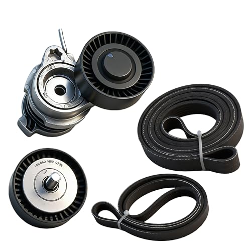 Accessory Drive Belt Kit With Tensioner And Idler Pulley For BMW 545i - size: ADK0024P