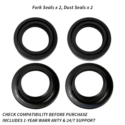 Front Fork Seal & Dust Seal Kit for Honda CRF70F CRF80F XR100R XR70R XR80R 1985-2013, for Kawasaki KD80 RM80 1977-1990 OEM#51490-GZ0-305 51490-GN1-013
