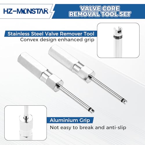 2Pcs Valve Core Removal Tool, Tire Valve Stem Puller Rod Tool