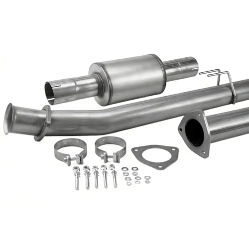 Stainless Steel Exhaust Pipes Kit + Muffler for 2011-2023 Ford F-250 F-350 F-450 SuperDuty Pickup Truck 6.7L 4" Powerstroke Diesel - size: for 2011-2023 F-250 F-350 F-450